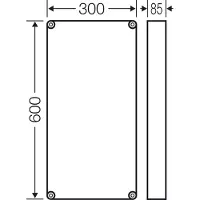 Hensel MI ZR 4 Behuizing Maat 4 Opstaande rand 300x600x85mm - Mi ZR 4