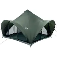 vidaXL Tipi Tent met dak Legergroen 6-persoons Polyester en Staal
