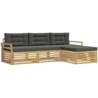 Syfax Buiten bankenset 4 pcs Wit en antracietkleurig
