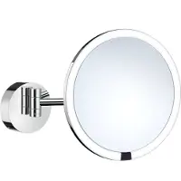 Smedbo vergrotingsspiegel outline draaibaar met led verlichting diameter 21.5 cm wit chroom