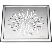 Smedbo Afvoerrooster outline met kroonpatroon 20x20x0.55 cm rvs