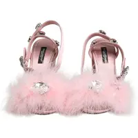 Dolce&Gabbana Roze Pailletten Enkelsandalen Schoenen