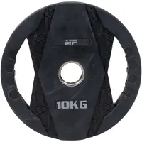 Muscle Power Olympische Halterschijf met Handgrepen - Rubber - 10 kg
