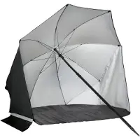 VirtuFit Strandparasol - Windscherm - Strandtent - 160 cm - Zwart