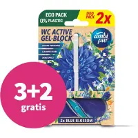 Ambi Pur 3+2 Gratis: Toiletblok Blue Blossom 2 Stuks