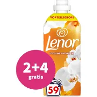 Lenor 2+4 Gratis: Wasverzachter Amber & Orchidee 59 Wasbeurten 1239 Ml