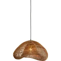 Light & Living Rotan hanglamp Janzur Ø 54cm - donkerbruin