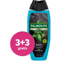 Palmolive 3+3 Gratis: Men 3-in-1 Body Face Hair Etherische Oliën Munt Cedernaalden 500 Ml
