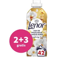 Lenor 2+3 Gratis: Wasverzachter Amber & Orchidee 42 Wasbeurten 882 Ml