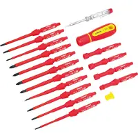 Cimco VDE schroevendraaierset met verwisselbare bits, 18-delig, 1 stuk.