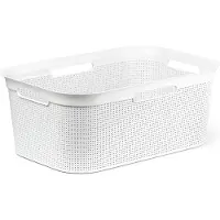 Rotho Brisen Flexibele wasmand 41L wit wit Kunststof Wasmand