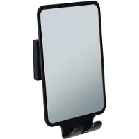 Wenko Wandspiegel Vacuum-Loc model Quadro Antivries spiegel voor de badkamer, bevestiging zonder boren