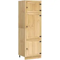 vidaXL Kast SKI HoningBruin 66 x 58 x 207 cm Massief grenenhout