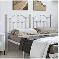 vidaXL Vervangend hoofdbord 150 cm metaal wit