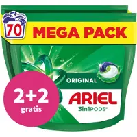 Ariel 2+2 Gratis: 3in1 Wasmiddel Pods Original 70 Stuks