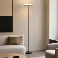 LUCANDE Vloerlampe , Raymond, dimbare, Zwart, Woonkamer, Metaal, Modern