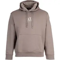 Armani Exchange Sweatshirt donkerbeige / wit