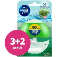 Ambi Pur 3+2 Gratis: Toiletblok Starterkit 5in1 Tea Tree & Pine