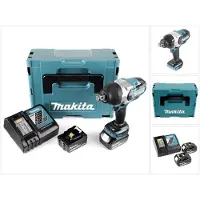 Makita DTW 1001 RTJ accu slagmoersleutel 18V 3/4" 1050Nm borstelloos + 2x oplaadbare accu 5.0Ah + lader + Makpac