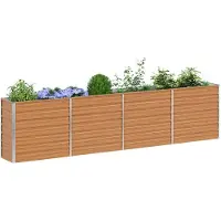 vidaXL Verhoogde plantenbak Lichtbruin 320 x 40 x 77 cm