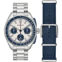 Bulova Lunar Pilot Heren Horloge Zilverkleurig 98K112