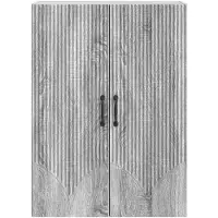 vidaXL Wandkast 66 x 34,5 x 90 cm Bewerkt hout Grijs Sonoma