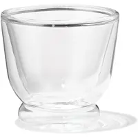 HEMA Espressomok 100ml Borosilicaatglas Dubbelwandig Stapelbaar (transparant)
