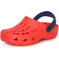 Ladeheid Clogs Kinderen - Tuinschoenen - Lichte - Kinderschoenen - Meisjes - Jongens - Rood/Navy Blauw - 24/25 - LA-CA-FTKIDS
