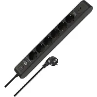 Brennenstuhl Stekkerdoos overspanningsbeveiliging | 6-voudig | USB-C PD | USB-A | antraciet | 2m | H05VV-F 3G1,5 | 20W - 1150790602