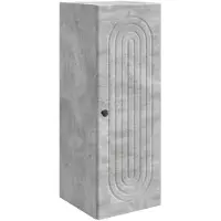 vidaXL - Wandkast - Betongrijs - 33 - x - 34,5 - x - 90 - cm - Bewerkt - hout