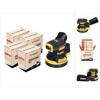 DeWalt Slijpmachine + polijstmachine, DCW 210 N accu excentrische schuurmachine 18 V 125 mm borstelloos Solo + 1x Toolbrothers TURTLE (Excentrische schuurmachine)