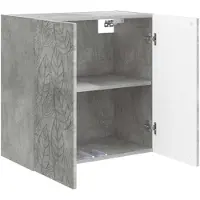 vidaXL Wandkast 59 x 31 x 60 cm Bewerkt hout Betongrijs