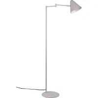TRIO Vloerlamp Cosima, alu / grijs / zink, Woon-/ Eetkamer, metaal, Modern, vloerlamp