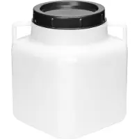 Garronda 10L - Plastic Vat BPA-vrij - Vierkant vat en Container met Deksel – Wit – GD-STE-BarrelP