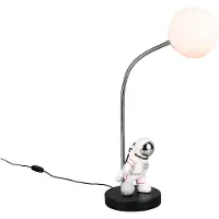 TRIO Tafellamp Arm zwart met wit
