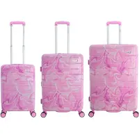 Saxoline Harde Kofferset / Trolleyset / Reiskofferset - S/M/L - Splash Print - Bedrukt / Set