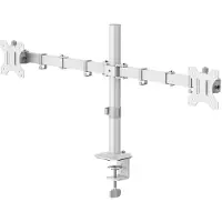 Hama Tafelsteun voor 2 Scherm(en) 88,9 cm (35) wit, in hoogte verstelbaar, mobiel, draaibaar, kantelbaar