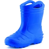 Ladeheid LA-KL-051 Kinder Regenlaarzen - Rubber - met Binnenschoen en Grepen - Waterdicht - EVA - Wasbare Binnenschoen – Blauw – 24