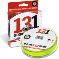 Sufix 131 Braided Line 150 M Geel 0.104 mm