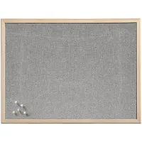 Zeller prikbord - textiel - lichtgrijs - 40 x 60 cm - incl. punaises