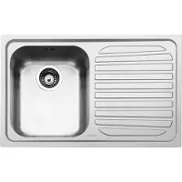 Smeg SP791D-2, Wastafel voor opbouw, Rechthoekig, Roestvrij staal, Roestvrij staal, 1 kom, Rechthoekig