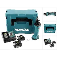 Makita DCO 180 RTJ accu-rotatiesnijder 18 V + 2x accu 5,0 Ah + oplader + Makpac