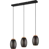 Reality BIDAR - Hanglamp - Zwart-goud - excl. 3x E27 4 W - Voetschakelaar - Zwenkbaar