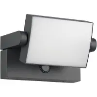 TRIO Wandlamp buiten met bewegingssensor KANSAS, zwart, Aluminium, Modern