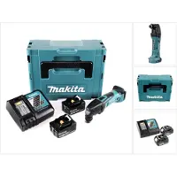 Makita DTM 50 RTJ 18V Li-Ion Akku Multifunktionswerkzeug im Makpac + 2x BL 1850 B 5,0 Ah Akku + 1x D