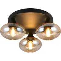 TRIO REALITY DIVINA - Plafondlamp - Amber - excl. 3x E14 4 W - Plafondbevestiging