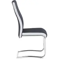 CARO-Möbel Eetkamerstoelen ALBA, set van 4 - zwart/wit
