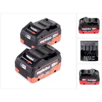 Metabo Gereedschap batterijen + laders, Accuset 18V met 2x accu LiHD 5,5Ah ( 625368000 ) (18 V)