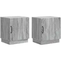 vidaXL Nachtkastje 2 st Grijs Sonoma 43 x 34,5 x 47 cm Bewerkt hout