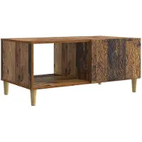 vidaXL Salontafel Oud hout 90 x 50 x 40 cm Bewerkt hout